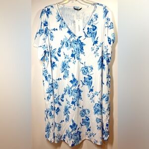 NWT BloomChic Floral Print Short Sleeve V Neck Midi Dress Size 22/24‎